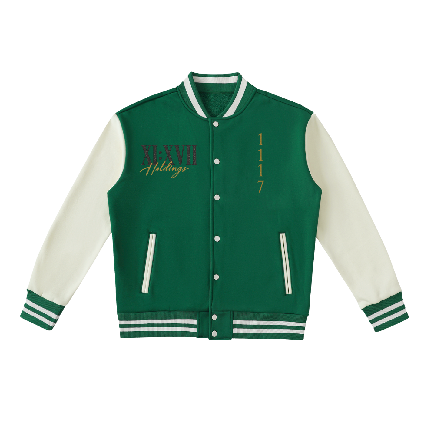XI : XVII Founder’s Collection Two-Tone Varsity Jacket
