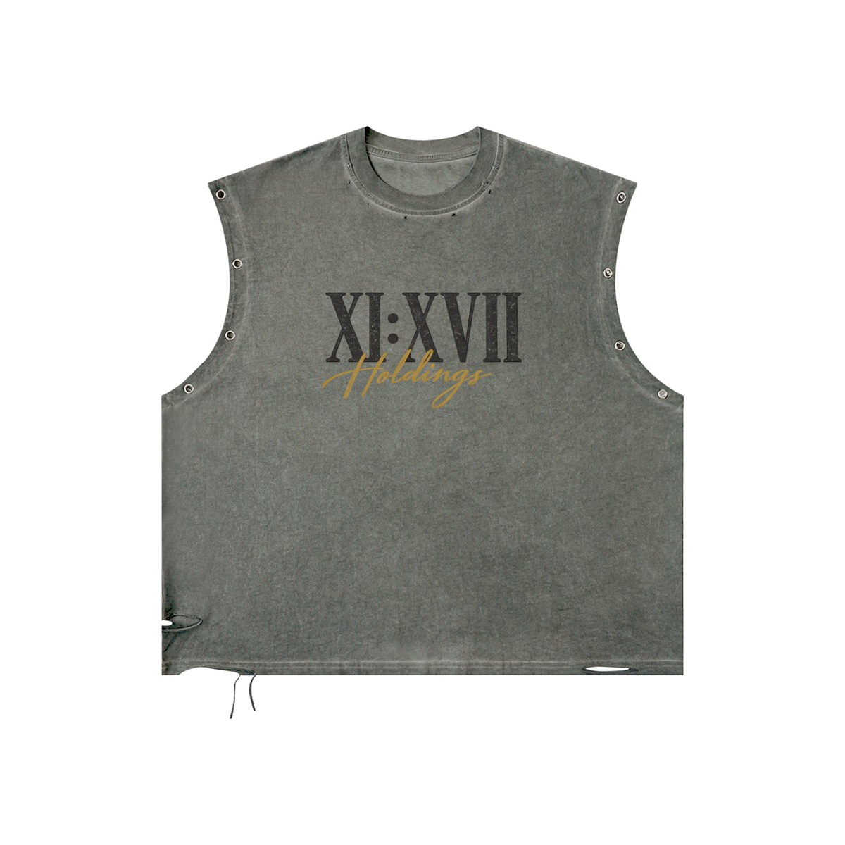 XI:XVII Signature Distressed Tank Top