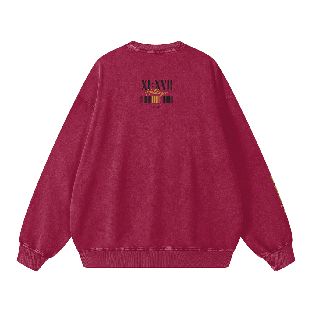 XI : XVII Holdings Founder’s Collection | Snow Washed Oversized Sweatshirt