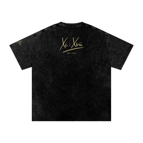 Snow Washed Oversized Cotton T-Shirt