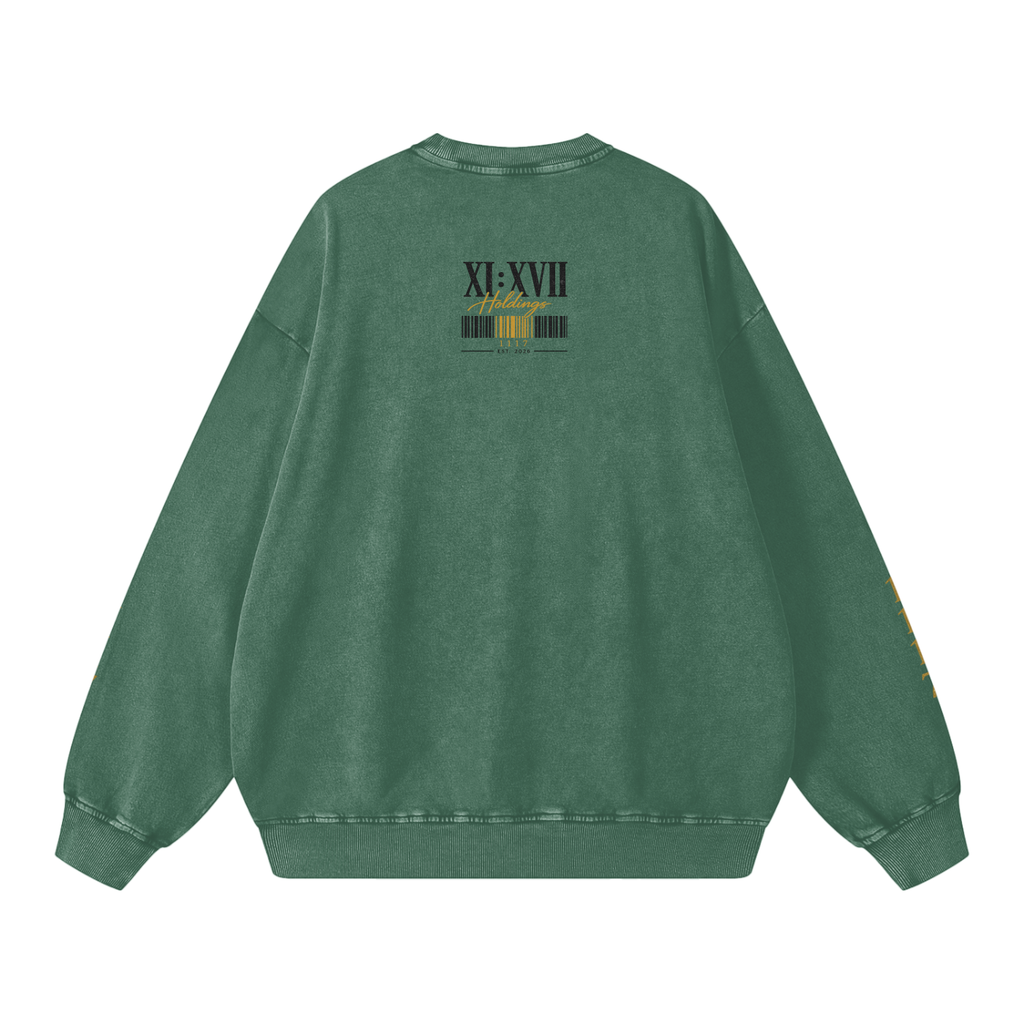 XI : XVII Holdings Founder’s Collection | Snow Washed Oversized Sweatshirt