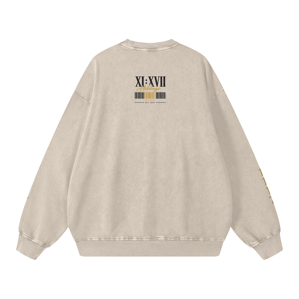 XI : XVII Holdings Founder’s Collection | Snow Washed Oversized Sweatshirt