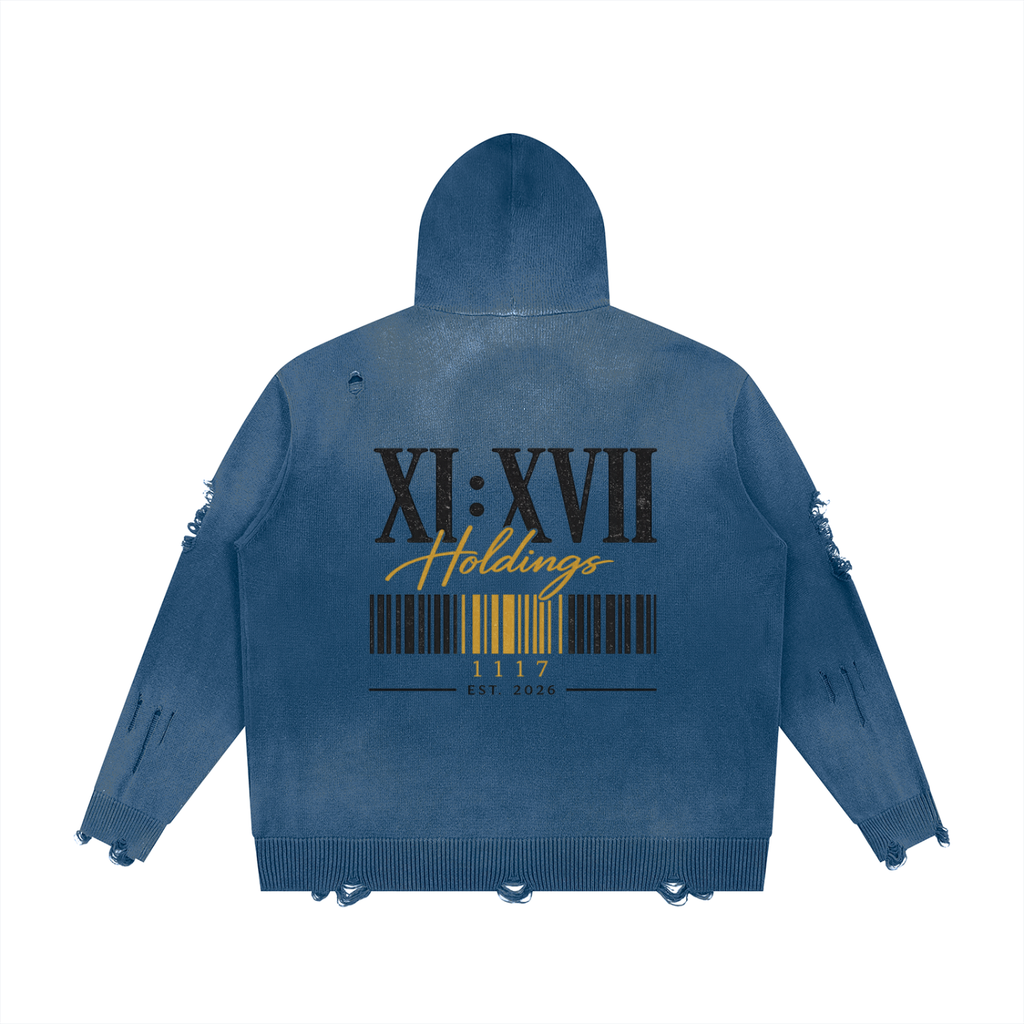 XI:XVII Signature Distressed Hoodie