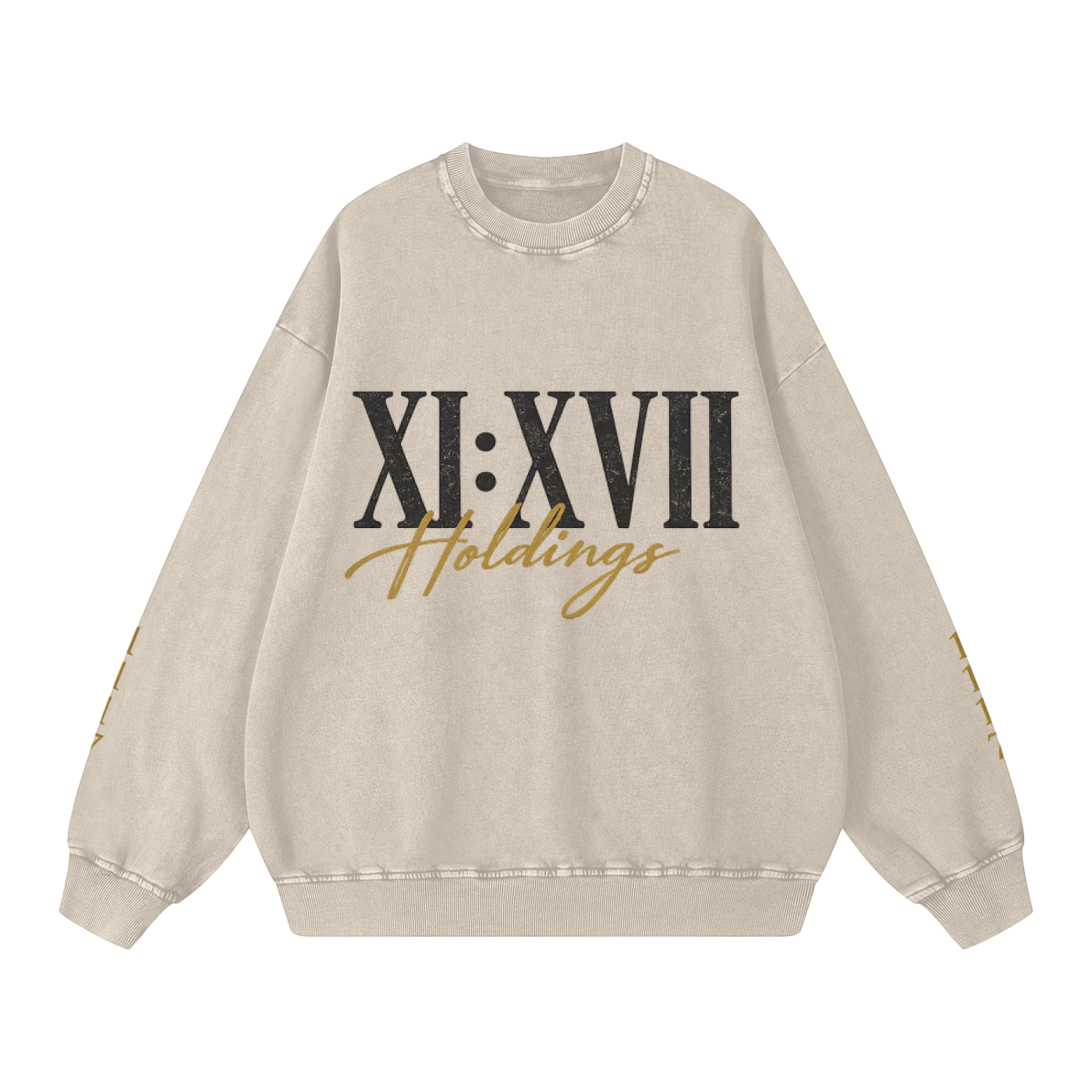 XI : XVII Holdings Founder’s Collection | Snow Washed Oversized Sweatshirt