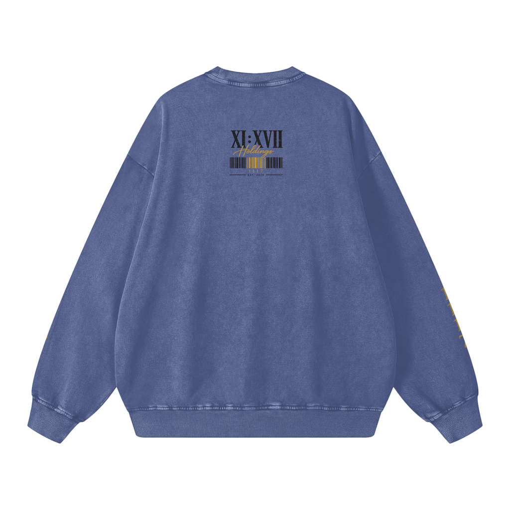 XI : XVII Holdings Founder’s Collection | Snow Washed Oversized Sweatshirt