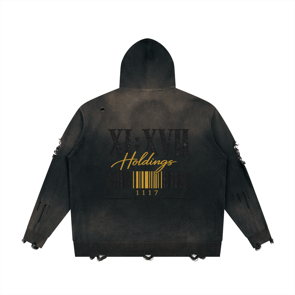 XI:XVII Signature Distressed Hoodie