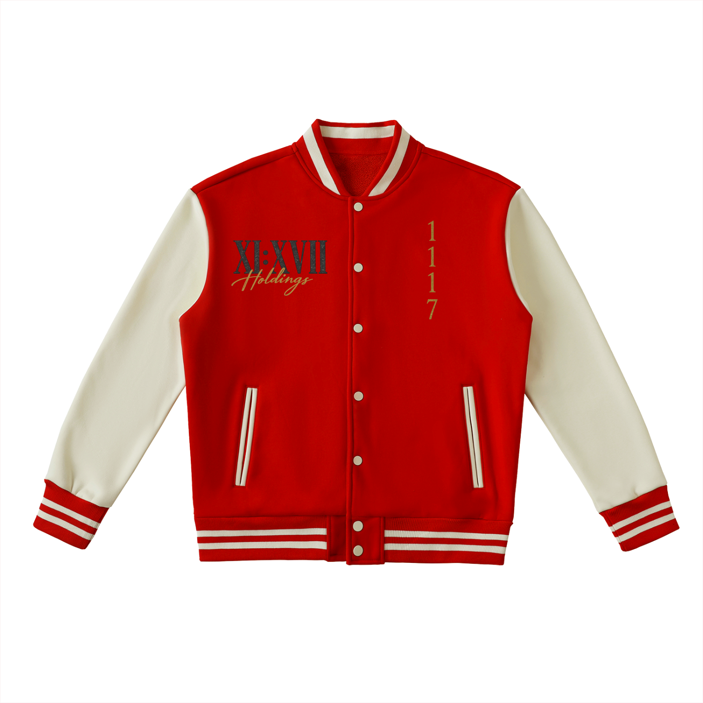 XI : XVII Founder’s Collection Two-Tone Varsity Jacket